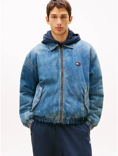 Tommy Hilfiger Tommy Jeans Padded Zip Denim Jacket In Blue