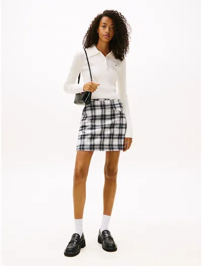 Tommy Hilfiger Tommy Jeans Plaid High In Black