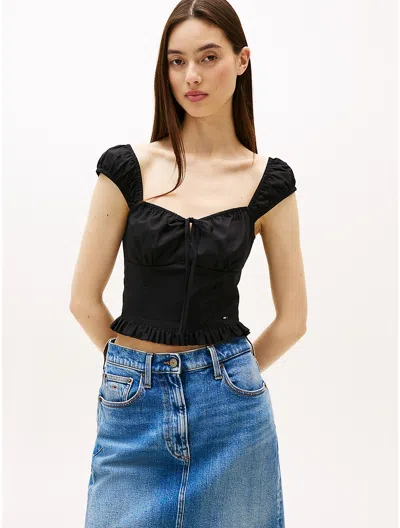 Tommy Hilfiger Tommy Jeans Poplin Boho Crop Top