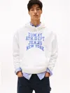 Tommy Hilfiger Tommy Jeans Puff Print Varsity Hoodie In White