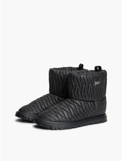 Tommy Hilfiger Tommy Jeans Quilted Ankle Boot In Black