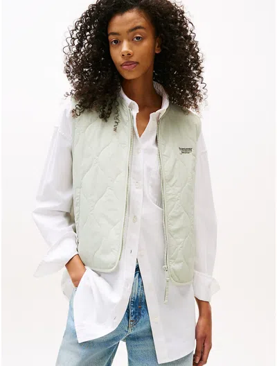 Tommy Hilfiger Tommy Jeans Quilted Vest In Green