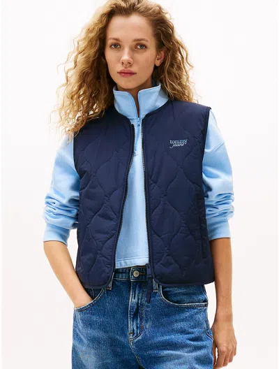 Tommy Hilfiger Tommy Jeans Quilted Vest In Blue