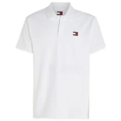 Tommy Hilfiger Tommy Jeans Regular Badge Polo In White