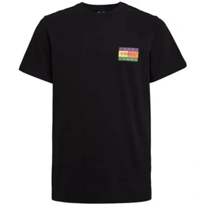Tommy Hilfiger Tommy Jeans Regular Summer Flag T-shirt In Black