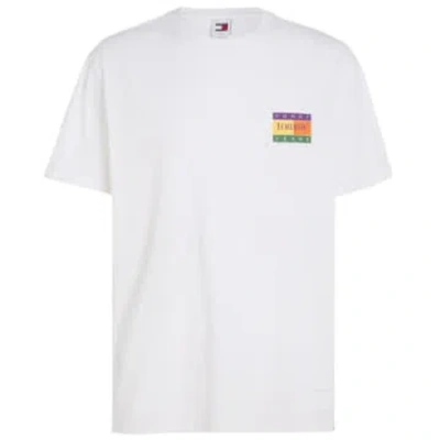 Tommy Hilfiger Tommy Jeans Regular Summer Flag T-shirt In White