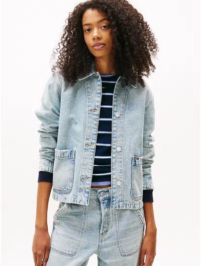 Tommy Hilfiger Tommy Jeans Relaxed Denim Chore Jacket In Blue