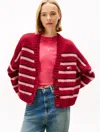 Tommy Hilfiger Tommy Jeans Relaxed Stripe Cardigan In Red