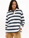 Tommy Hilfiger Tommy Jeans Relaxed Stripe Rugby In Multi