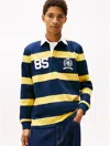 Tommy Hilfiger Tommy Jeans Relaxed Stripe Rugby Polo In Blue