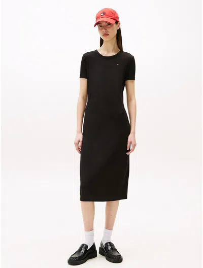 Tommy Hilfiger Tommy Jeans Ribbed Bodycon Midi Dress