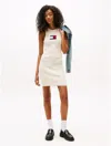 Tommy Hilfiger Tommy Jeans Ribbed Mini Sweater Dress In White