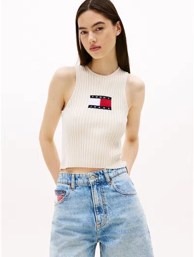 Tommy Hilfiger Tommy Jeans Ribbed Sweater Tank In White