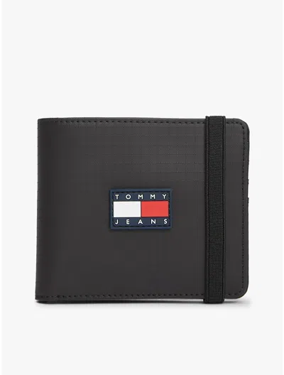 Tommy Hilfiger Tommy Jeans Ripstop Card & Coin Wallet In Black