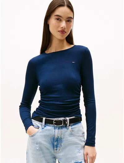 Tommy Hilfiger Tommy Jeans Ruched Long In Blue