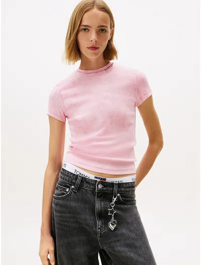 Tommy Hilfiger Tommy Jeans Script Garment In Pink