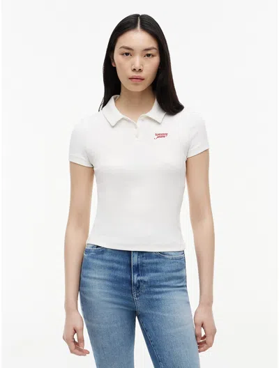 Tommy Hilfiger Tommy Jeans Slim Fit Rib In White
