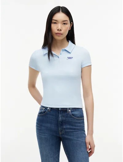 Tommy Hilfiger Tommy Jeans Slim Fit Rib In Light Blue