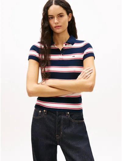 Tommy Hilfiger Tommy Jeans Slim Rib In Black