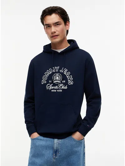 Tommy Hilfiger Tommy Jeans Sports Club Logo Hoodie In Blue