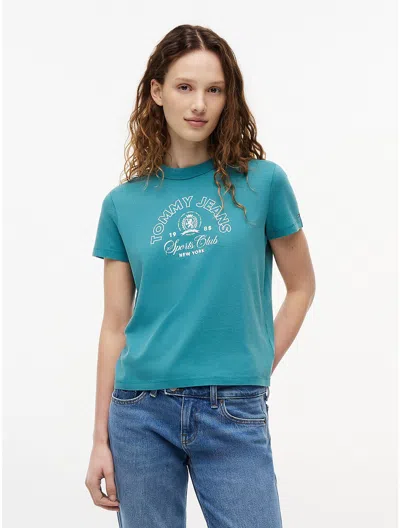 Tommy Hilfiger Tommy Jeans Sports Club Logo T In Blue