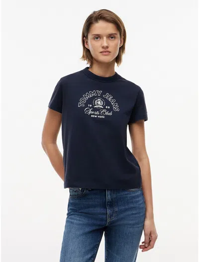Tommy Hilfiger Tommy Jeans Sports Club Logo T In Blue