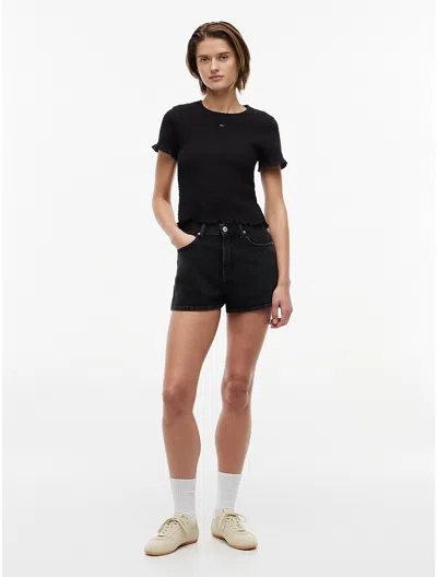 Tommy Hilfiger Tommy Jeans Stretch Denim Short In Black