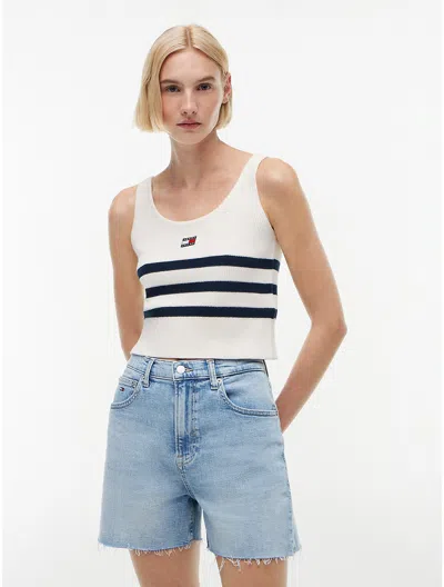 Tommy Hilfiger Tommy Jeans Striped Sweater Tank Top In White
