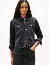 Tommy Hilfiger Tommy Jeans Studded Denim Jacket In Black
