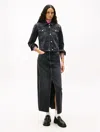 Tommy Hilfiger Tommy Jeans Studded Denim Maxi Skirt In Black