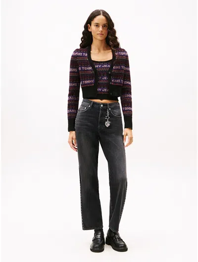 Tommy Hilfiger Tommy Jeans Studded Slim Straight Jean In Multi