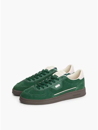 Tommy Hilfiger Tommy Jeans Suede Skater Sneaker In Green