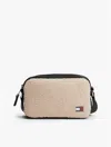 Tommy Hilfiger Tommy Jeans Teddy Fleece Crossbody Bag In Neutral