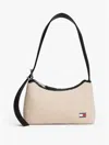 Tommy Hilfiger Tommy Jeans Teddy Fleece Shoulder Bag In Brown