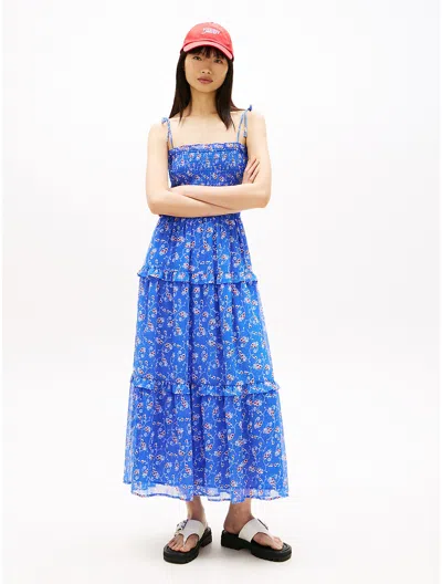 Tommy Hilfiger Tommy Jeans Tiered Chiffon Maxi Dress