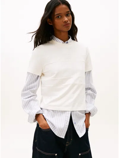 Tommy Hilfiger Tommy Jeans Tonal Logo T In White