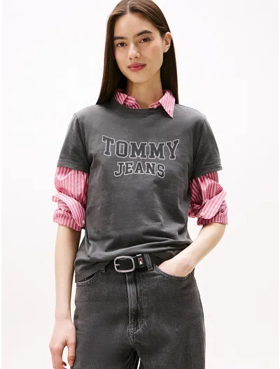 Tommy Hilfiger Tommy Jeans Varsity Garment In Black