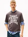 Tommy Hilfiger Tommy Jeans Varsity Logo T In Gray