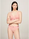 Tommy Hilfiger Logo Bikini In Flora Pink Heather