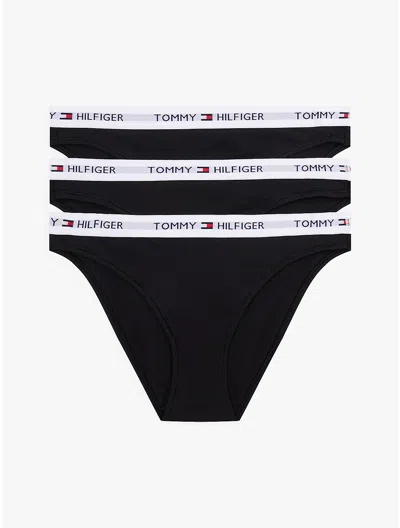 Tommy Hilfiger Tommy Logo Bikini Panty 3 In Black