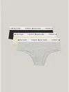Tommy Hilfiger Tommy Logo Bikini Shorty 3 In Lt Grey Heather/black/heathered Oat