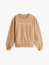 Tommy Hilfiger Tommy Logo Crewneck Sweatshirt In Safari Canvas