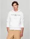 Tommy Hilfiger Embroidered Tommy Logo Hoodie In Fresh White