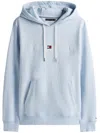 Tommy Hilfiger Drawstring Hooded Hoodie In Blue