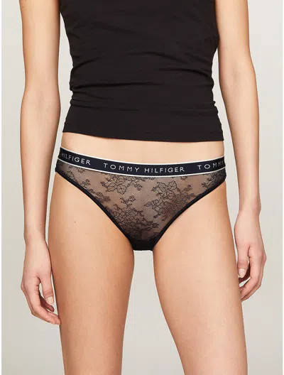 Tommy Hilfiger Lace Bikini Brief In Navy