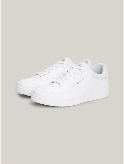 Tommy Hilfiger Tommy Logo Leather Sneaker In White