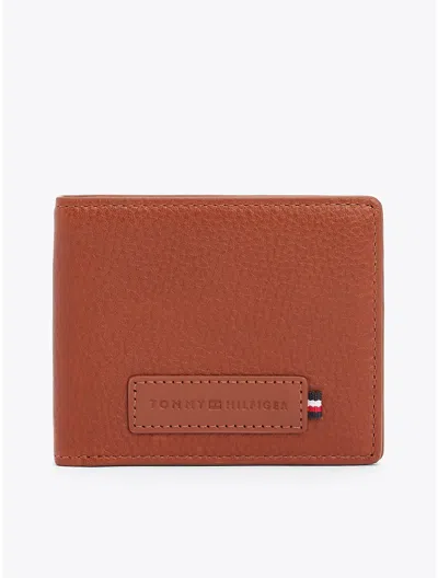 Tommy Hilfiger Tommy Logo Leather Wallet In Winter Cognac