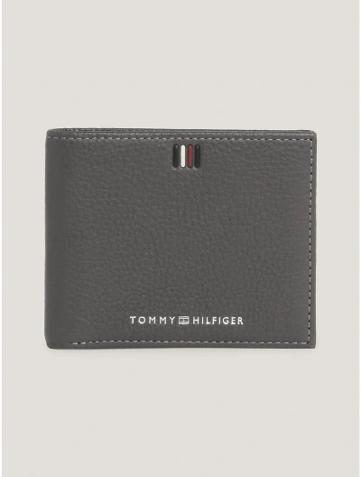 Tommy Hilfiger Tommy Logo Mini Card Wallet In Dark Grey