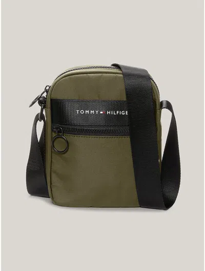 Tommy Hilfiger Tommy Logo Mini Reporter Bag In Army Green