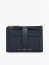 Tommy Hilfiger Tommy Logo Pebbled Card Holder In Blue
